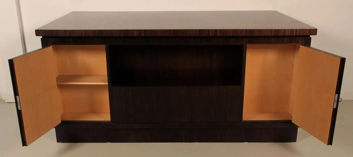 Schöner Freisteher Bauhaus Schreibtisch aus Makassar Antik Kolosseum 8