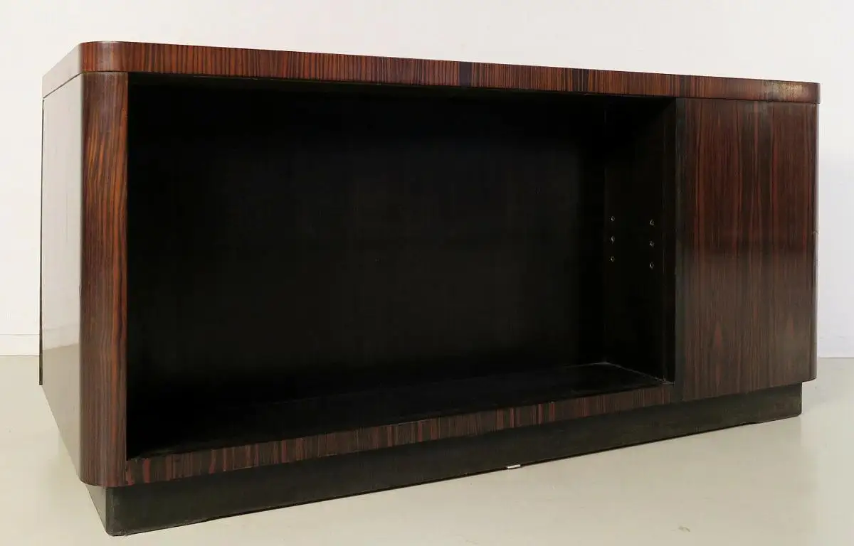 Eleganter Bauhaus / Art Deco Schreibtisch aus Makassarholz Antik Kolosseum 2