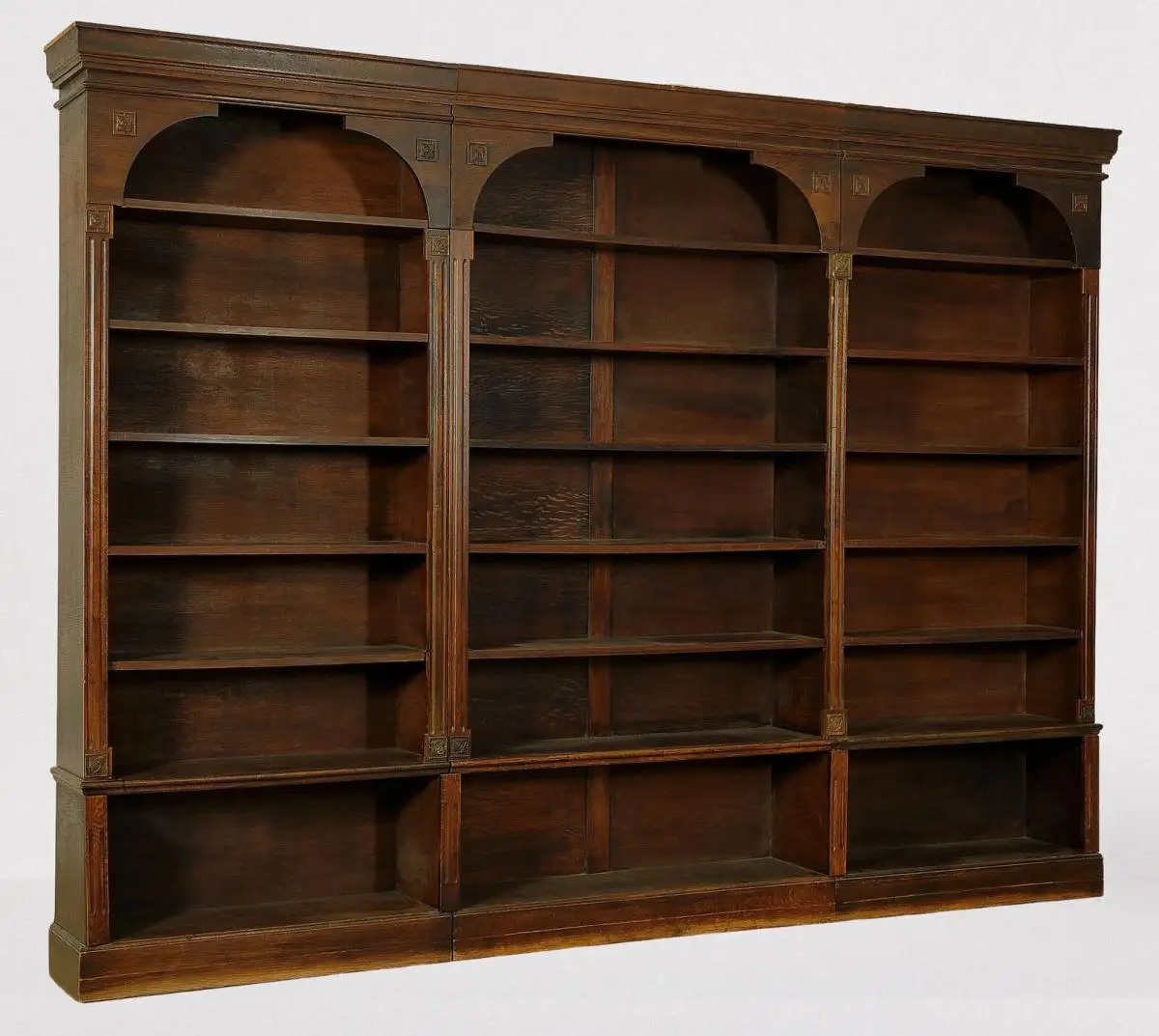 Formschöne Jugendstil Bibliothek /  Bücherwand Antik Kolosseum 1