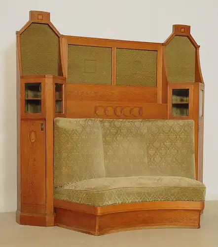 Jugendstil Sofa mit Überbau von Albin Müller gefertigt um 1903 Antik Kolosseum