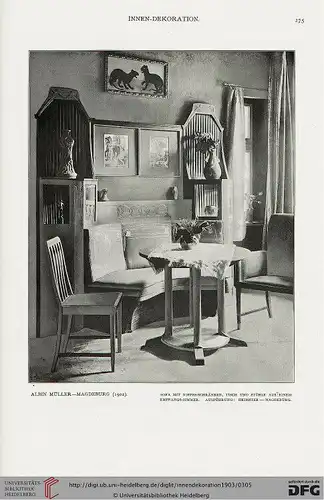 Jugendstil Sofa mit Überbau von Albin Müller gefertigt um 1903 Antik Kolosseum