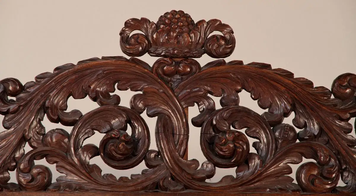 Original Barock Fassadenschrank um 1750 mit gedrehten Zopfsäulen Antik Kolosseum 4