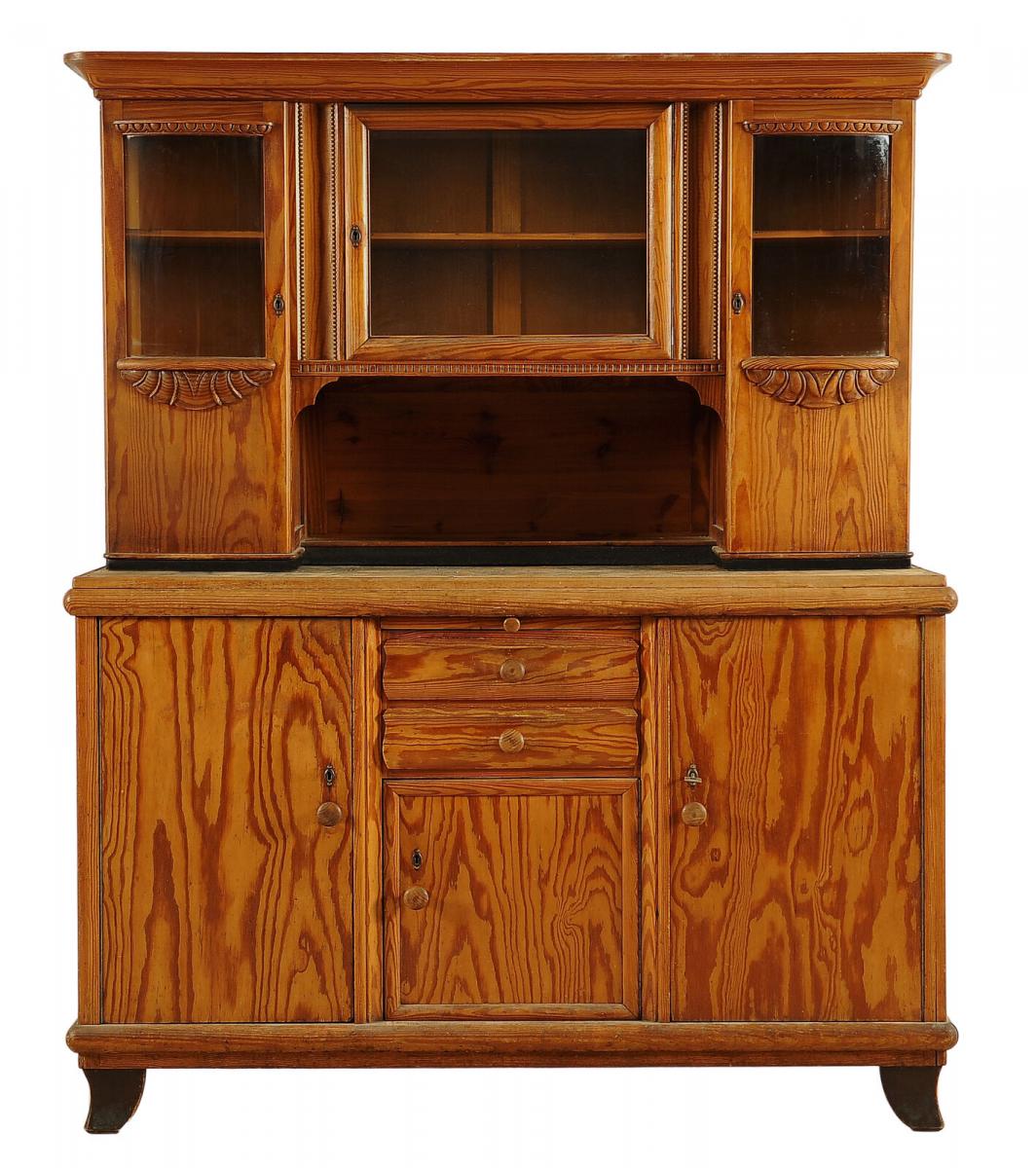 Weichholz Art Deco Küchenbuffet aus den