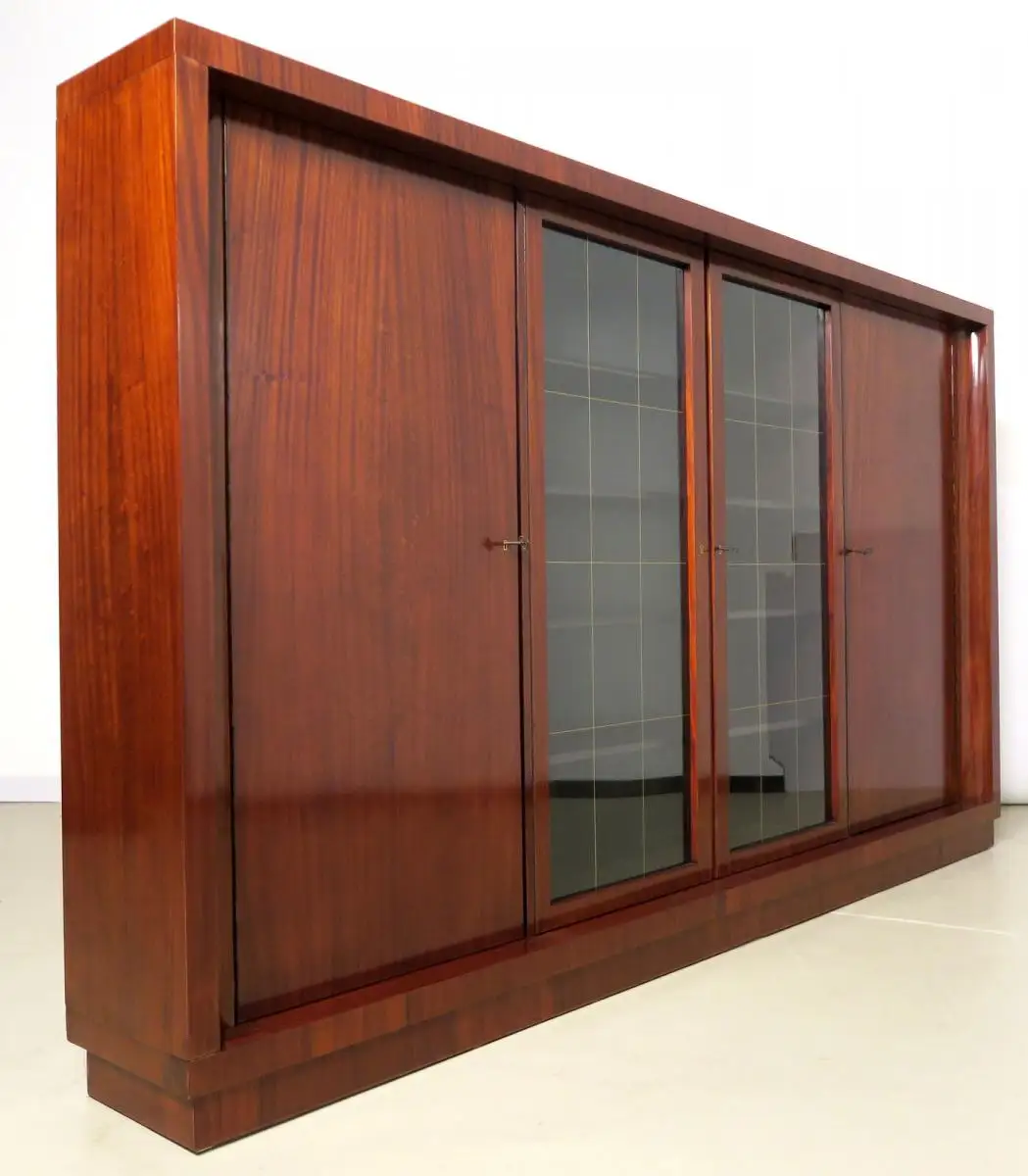 Viertüriger Bauhaus Bücherschrank aus Makassar gefertigt Antik Kolosseum 3