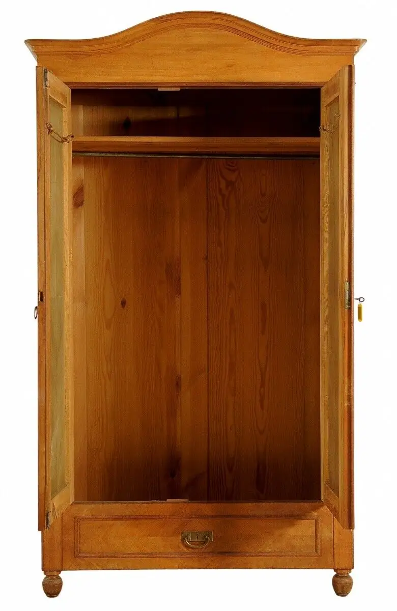 Schöner Jugendstil Kleiderschrank / Dielenschrank aus Nussbaum Antik Kolosseum 2