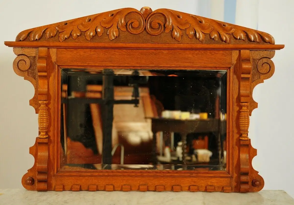 Sechsteiliges Jugendstil Schlafzimmer mit Schnitzereien Antik Kolosseum 8