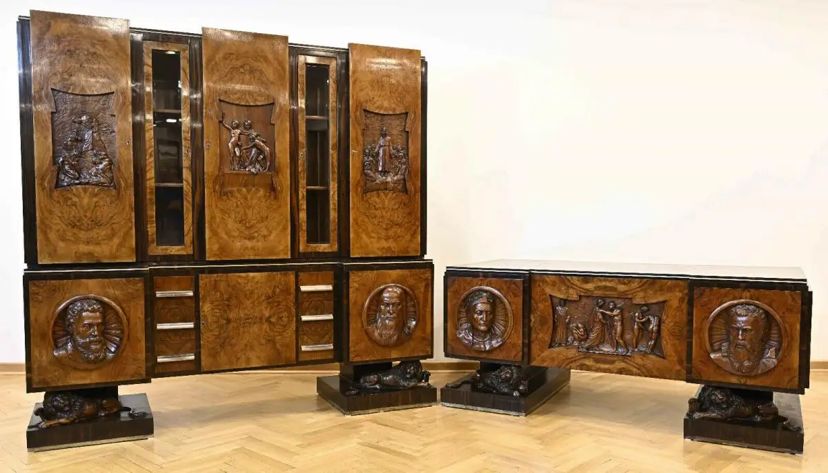 Einzigartiges Art Déco Herrenzimmer im venetischen Stil Antik Kolosseum 2