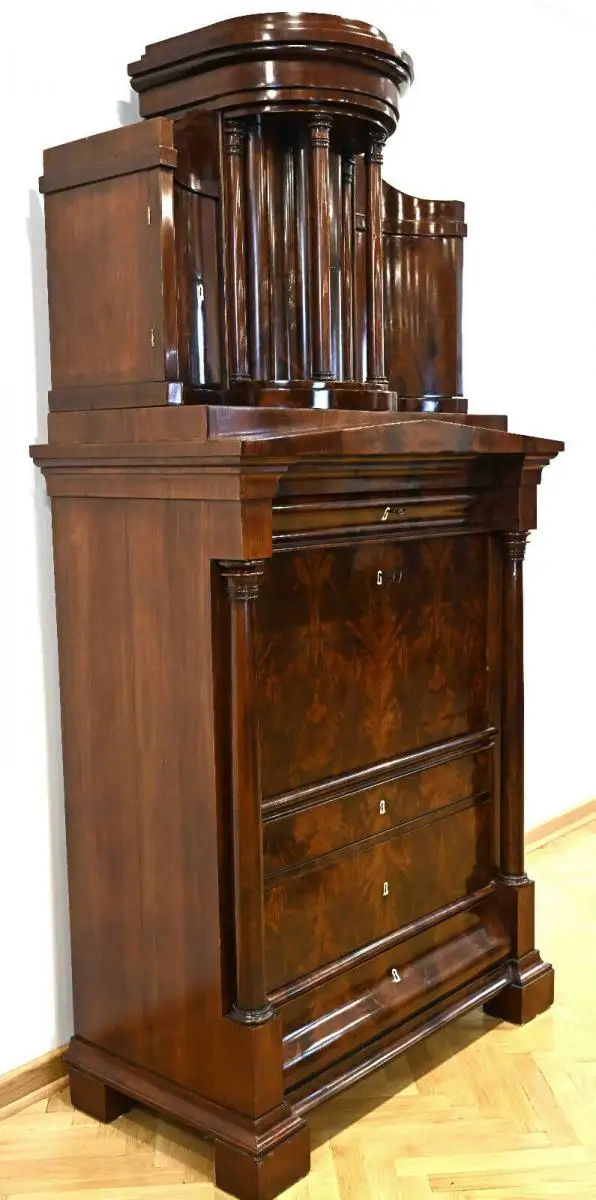 Unglaublicher Berliner Biedermeier Sekretär Antik Kolosseum 11