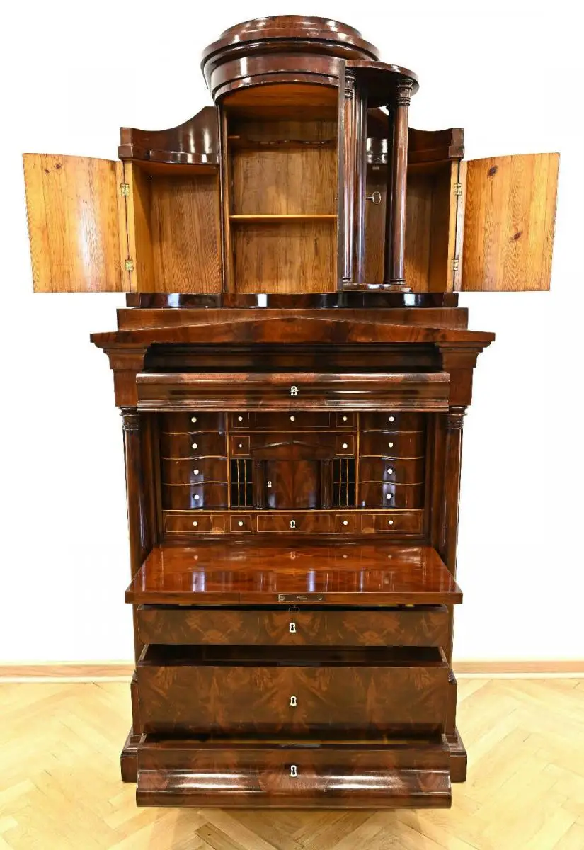 Unglaublicher Berliner Biedermeier Sekretär Antik Kolosseum 3