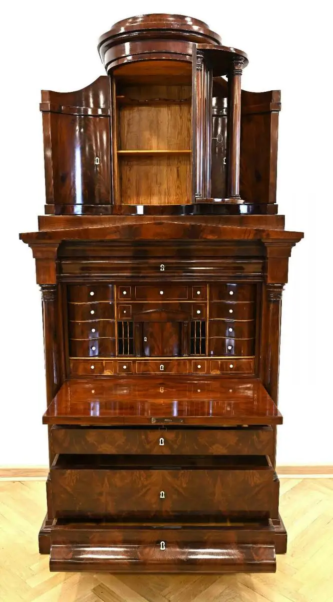 Unglaublicher Berliner Biedermeier Sekretär Antik Kolosseum 4