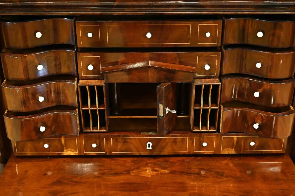 Unglaublicher Berliner Biedermeier Sekretär Antik Kolosseum 6