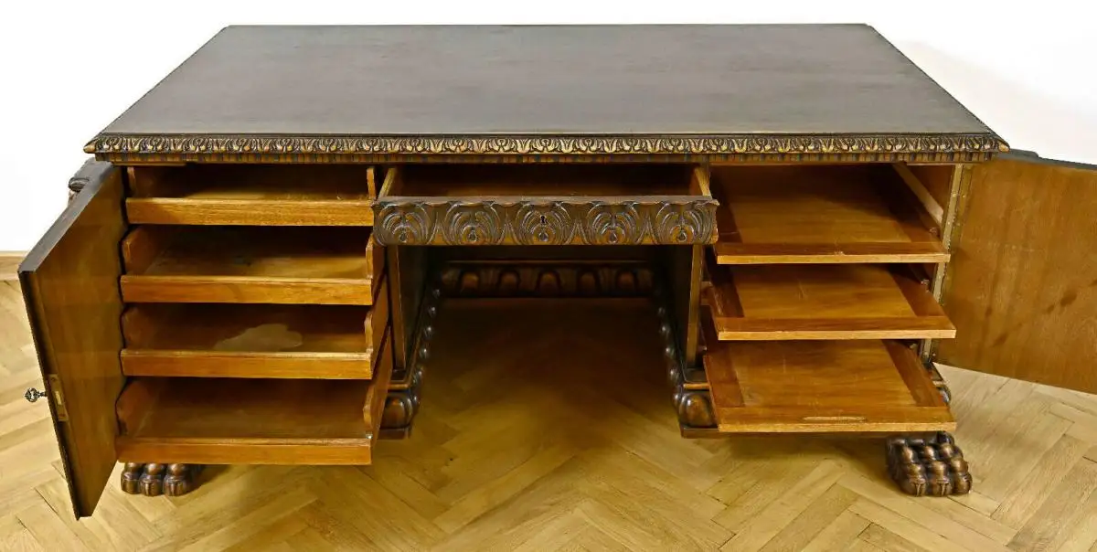 Monumentaler Schreibtisch aus der Neorenaissance Antik Kolosseum 4