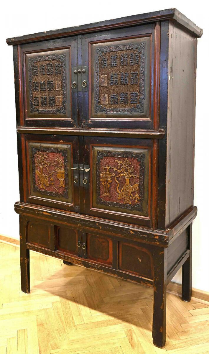 Chinesischer Kabinettschrank gefertigt um 1880 Antik Kolosseum 4