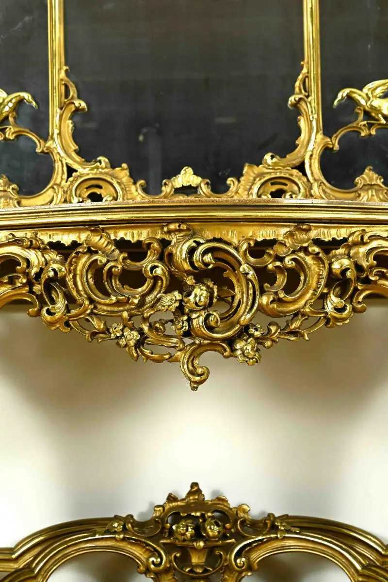 Elegante Spiegelkonsole im Neorokoko Stil Antik Kolosseum 3