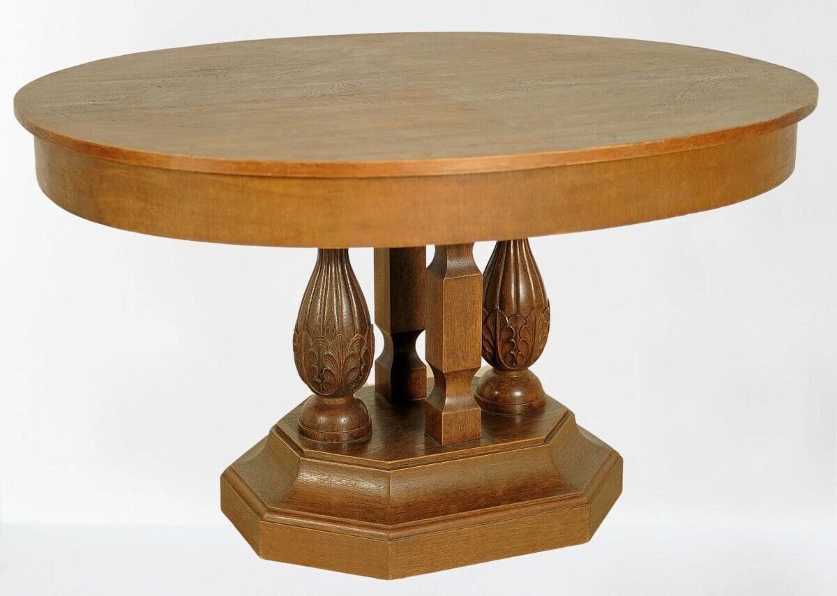 Ovaler Esstisch gefertigt um 1920 aus Eichenholz Antik Kolosseum 0