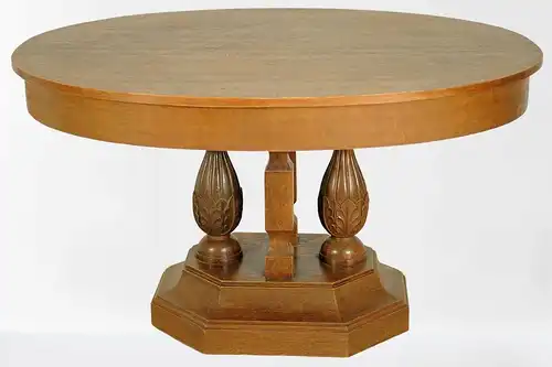 Ovaler Esstisch gefertigt um 1920 aus Eichenholz Antik Kolosseum
