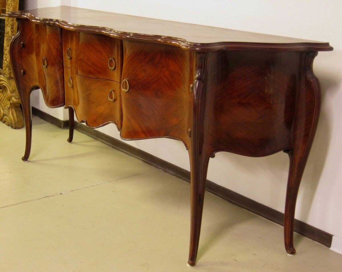 Elegantes 9-teiliges Nussbaum Speisezimmer des Neobarocks Antik Kolosseum 7