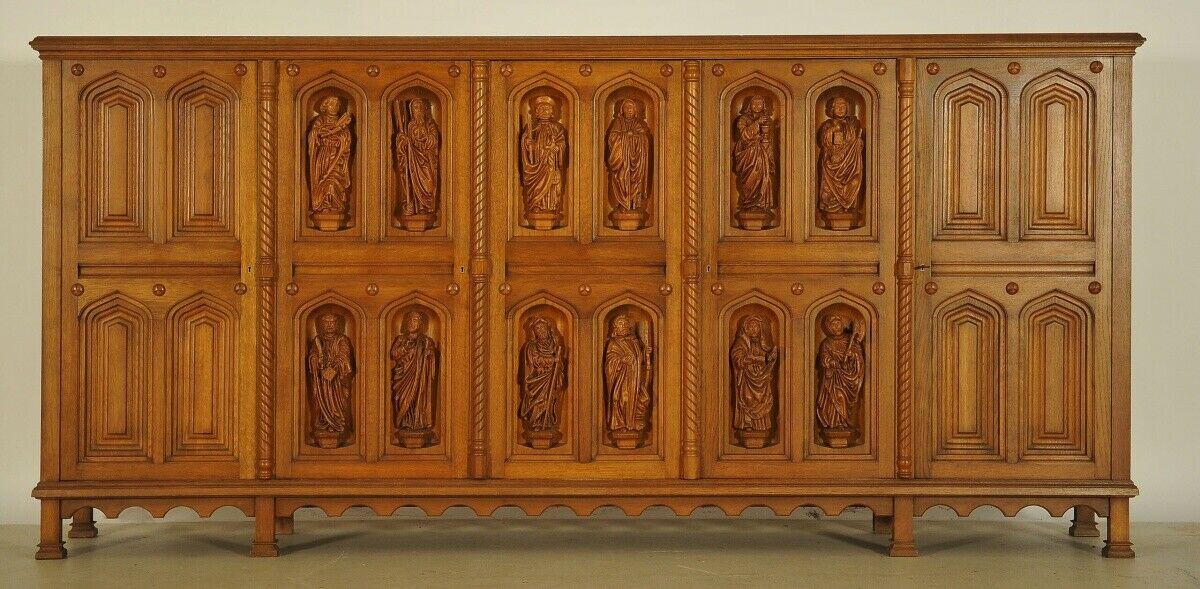 Groer original Apostelschrank im neogotischen Stil Antik Kolosseum 0