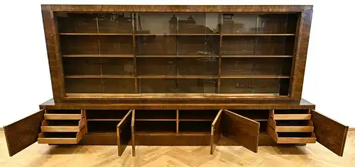 Riesiger restaurierter Bauhaus Bücherschrank Antik Kolosseum