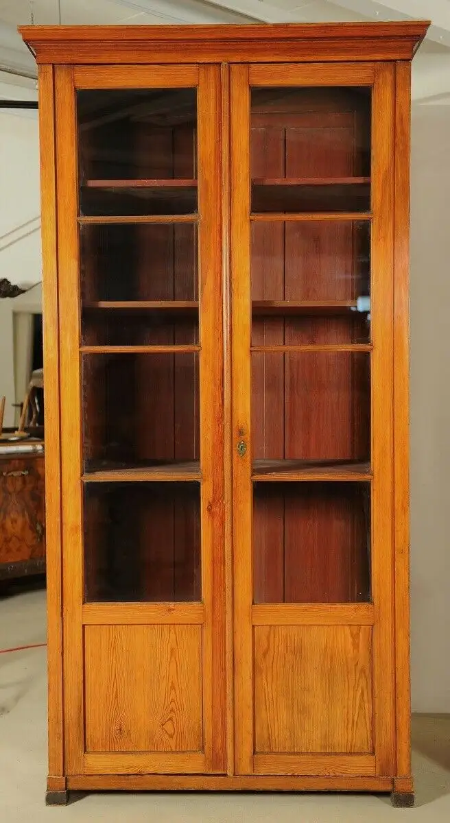 Vierteilige Jugendstil Bibliothek / Bücherschrank aus Weichholz Antik Kolosseum 8