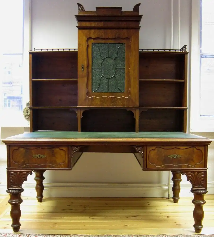 Riesiger Biedermeier Aufsatz- Schreibtisch gefertigt um 1850 Antik Kolosseum 0