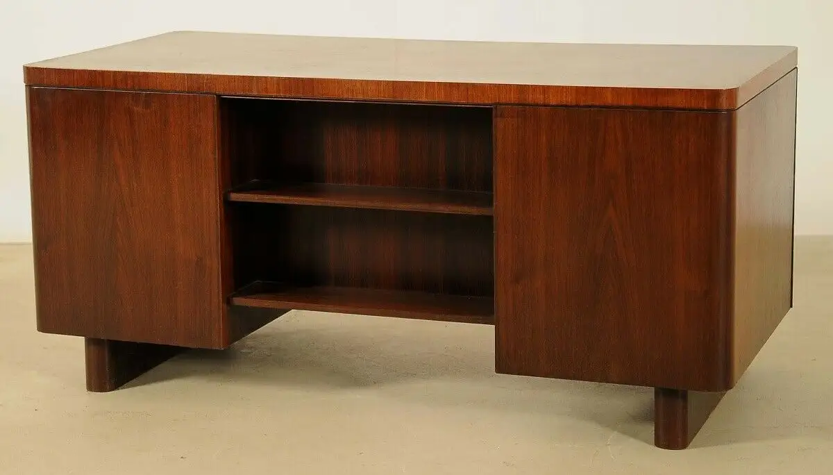 Eleganter Art Deco Schreibtisch aus Palisanderholz Antik Kolosseum 2