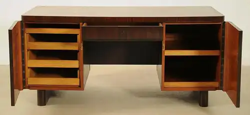 Eleganter Art Deco Schreibtisch aus Palisanderholz Antik Kolosseum