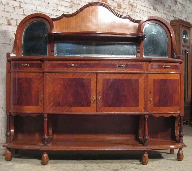 Einzigartiges Jugendstil Sideboard aus Mahagoni Antik Kolosseum 0