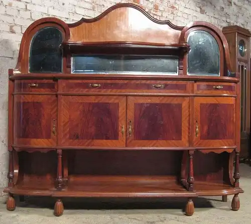 Einzigartiges Jugendstil Sideboard aus Mahagoni Antik Kolosseum