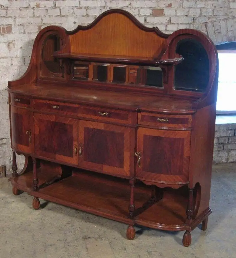 Einzigartiges Jugendstil Sideboard aus Mahagoni Antik Kolosseum 3