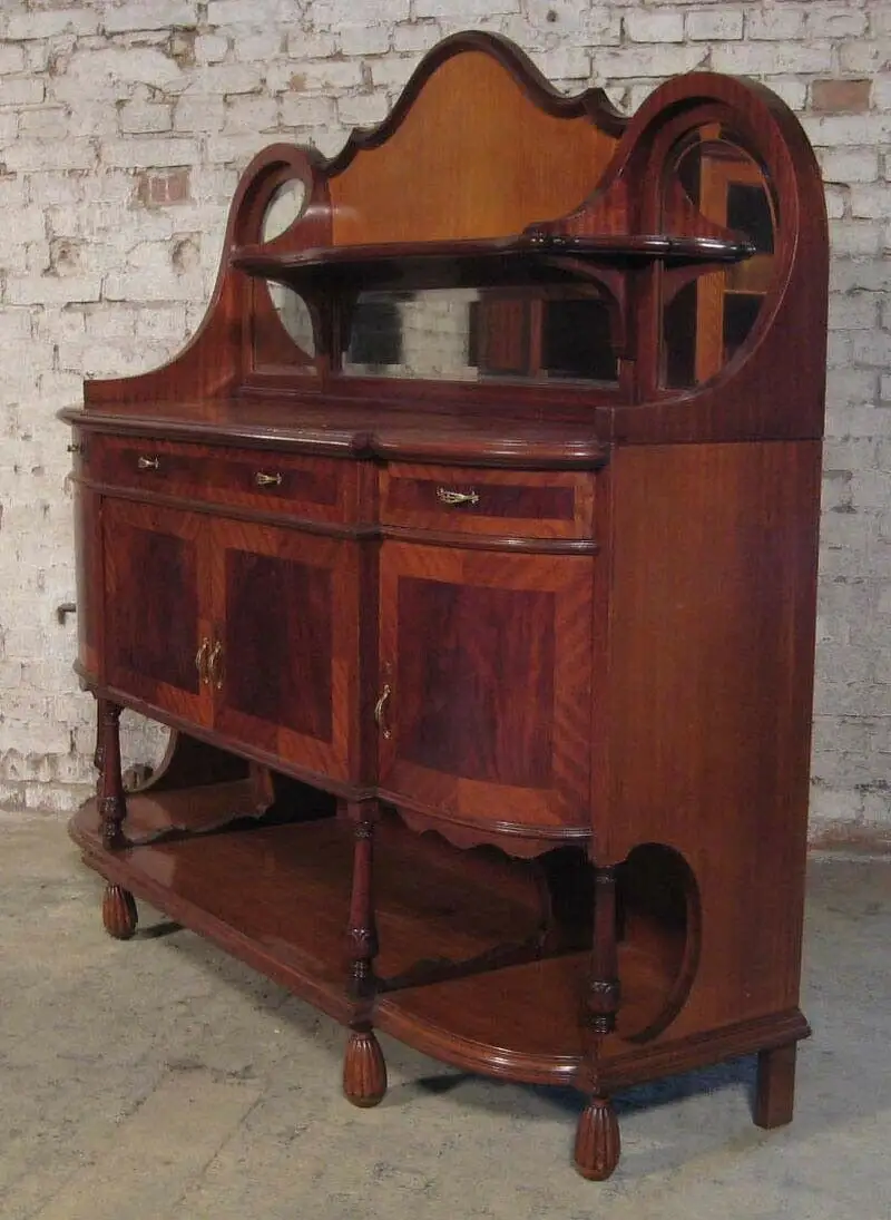 Einzigartiges Jugendstil Sideboard aus Mahagoni Antik Kolosseum 5