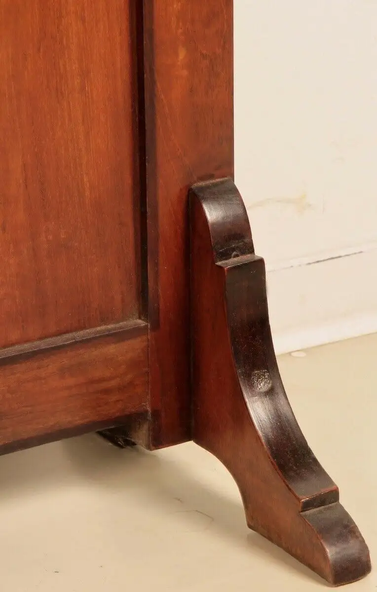 Dreigliedriger Jugendstil Paravant aus Nussbaum gefertigt um 1900Antik Kolosseum 5