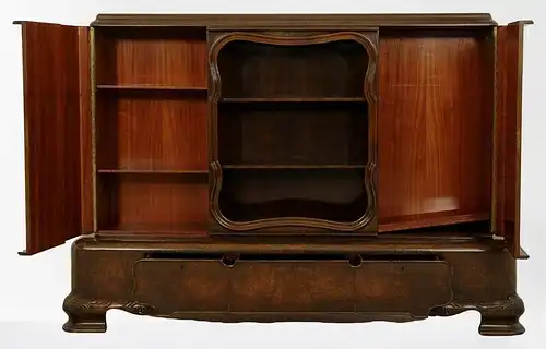 Art Deco Bücherschrank mit floraler Ornamentik Antik Kolosseum