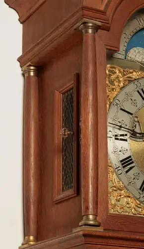 Sensationelle Eiche Standuhr mit Mondphase gefertigt um 1900 Antik Kolosseum