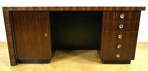 Eleganter Art Deco Schreibtisch aus Palisander Antik Kolosseum