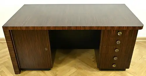 Eleganter Art Deco Schreibtisch aus Palisander Antik Kolosseum