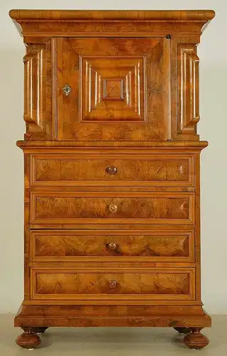 Original Frankfurter Wellenschrank / Kabinettschrank Antik Kolosseum