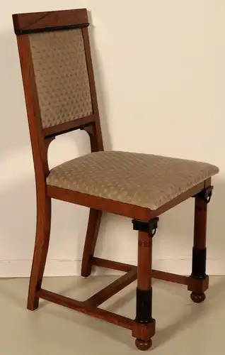 Elegantes Paar Jugendstil Stühle aus Buche teilweise ebonisiert Antik Kolosseum
