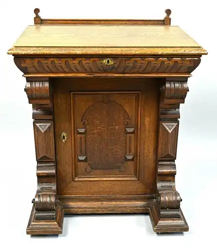 Seltener schmaler Davenport Schreibtisch gefertigt um 1900 Antik Kolosseum