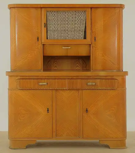 Praktischer Art Deco Küchenschrank aus Eschenholz Antik Kolosseum