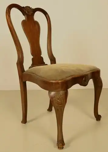 Zwei Neobarock Stühle aus Nussbaum gefertigt um 1930 Antik - Kolosseum