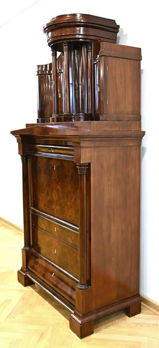 Unglaublicher Berliner Biedermeier Sekretär Antik Kolosseum 10