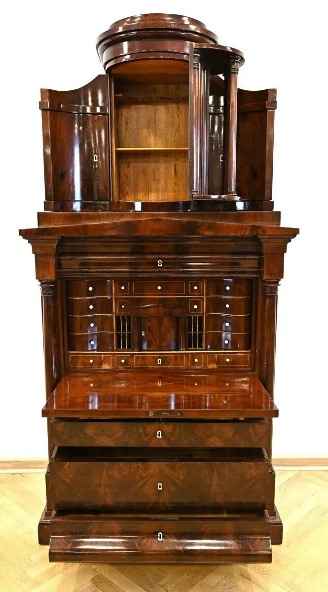 Unglaublicher Berliner Biedermeier Sekretär Antik Kolosseum 5