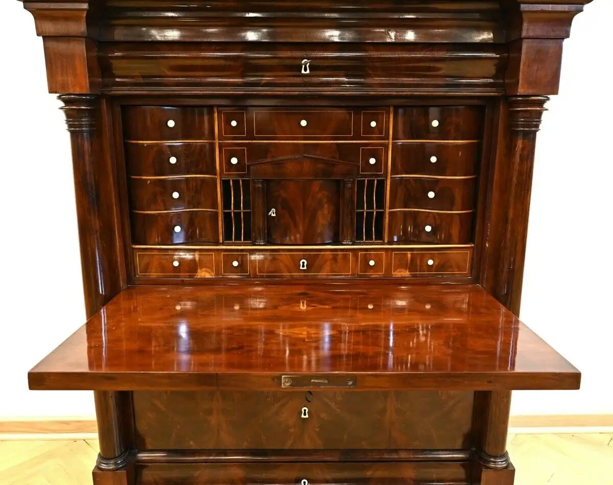 Unglaublicher Berliner Biedermeier Sekretär Antik Kolosseum 9