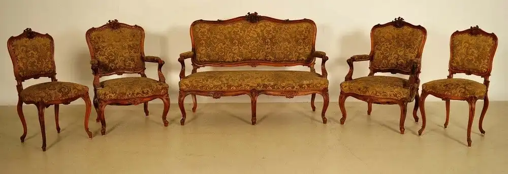 Fnfteilige Salon Sitzgruppe aus dem Pfeiferl Barock Antik Kolosseum 0