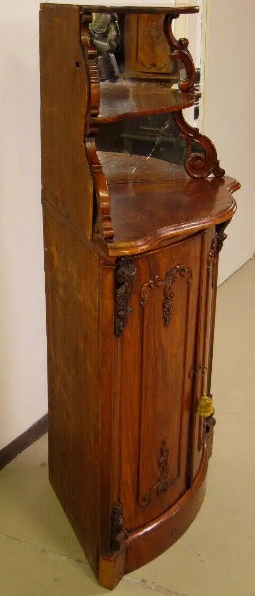 Berliner Nussbaum Louis Philippe Eckschrank / Eckvertiko Antik Kolosseum 3