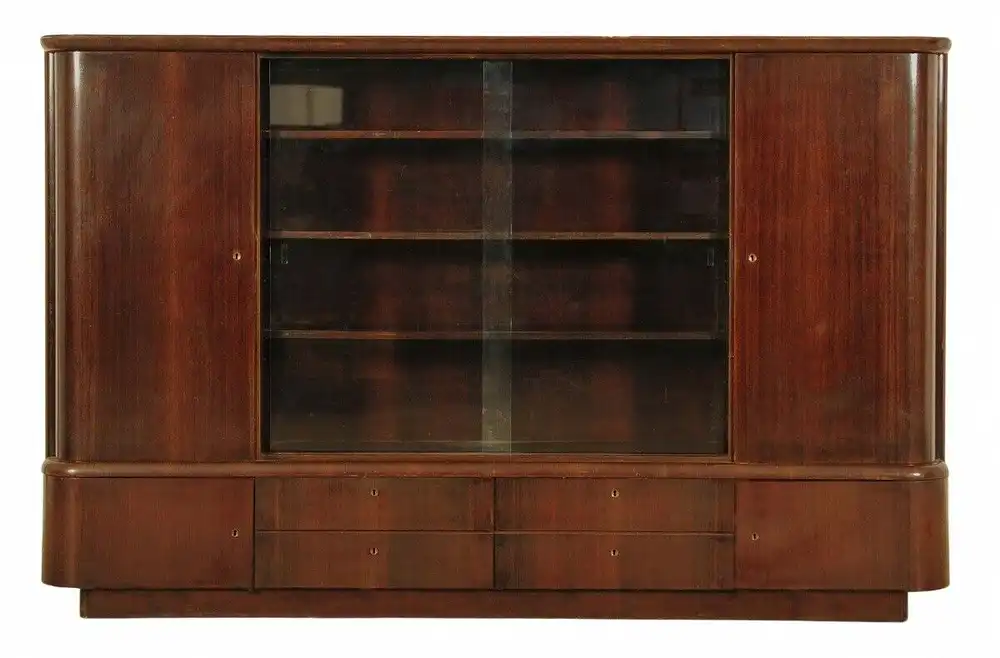 Groer Art Deco Bcherschrank / Kanzleischrank aus Palisander Antik Kolosseum 0