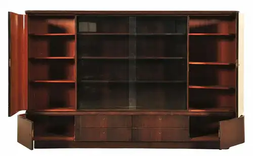 Großer Art Deco Bücherschrank / Kanzleischrank aus Palisander Antik Kolosseum