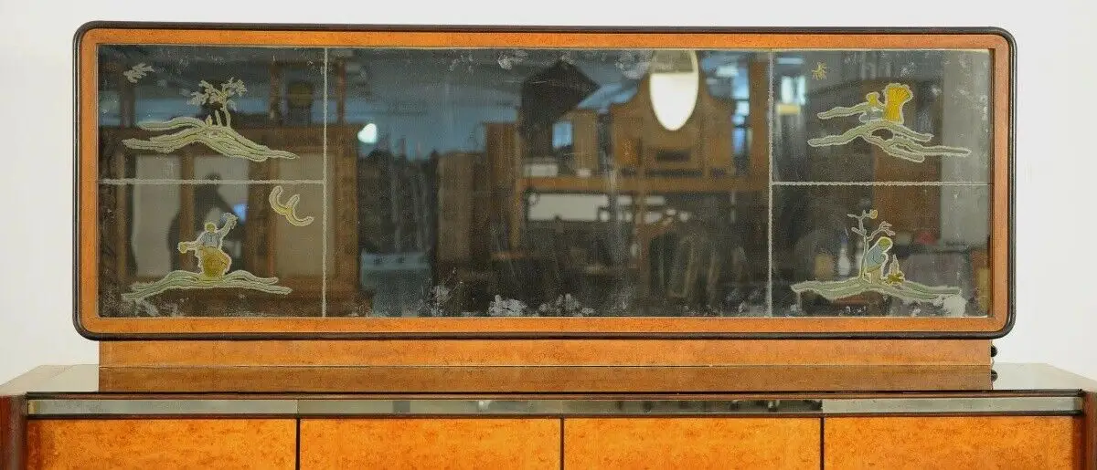 Mondänes Art Deco Sideboard aus Palisander / Birkenholz Antik Kolosseum 3