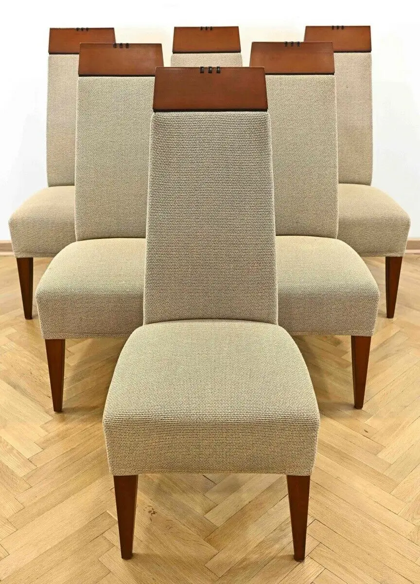 Fünf elegante Nussbaum Stühle aus dem Art Deco Antik Kolosseum 2
